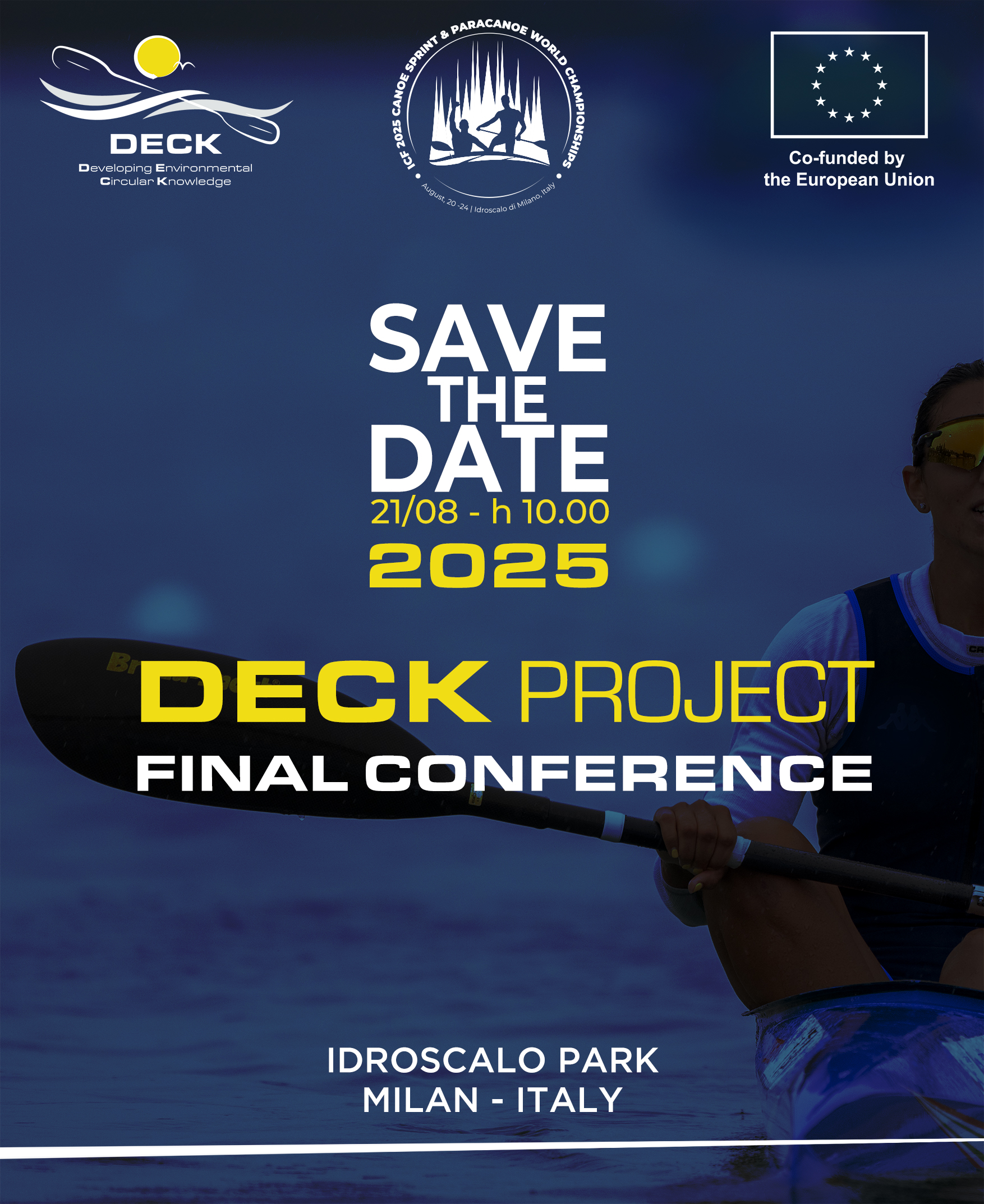 Final Conference of the DECK Project to Take Place During the ICF Canoe Sprint and Paracanoe World Championships in Milan